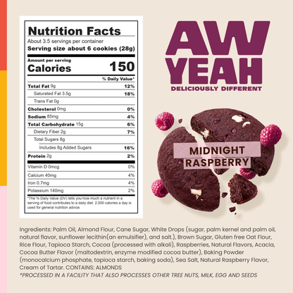 Midnight Raspberry Sweet & Spicy Cookies (3-Pack of 3.5 oz Bags)