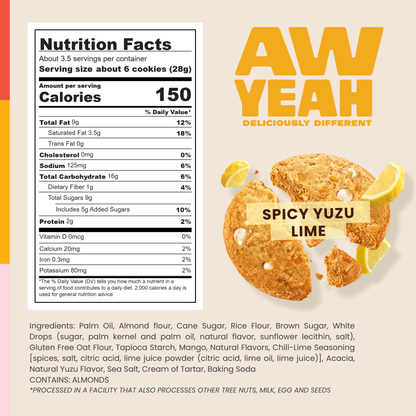 Spicy Yuzu Lime Sweet & Spicy Cookies (3-Pack of 3.5 oz Bags)
