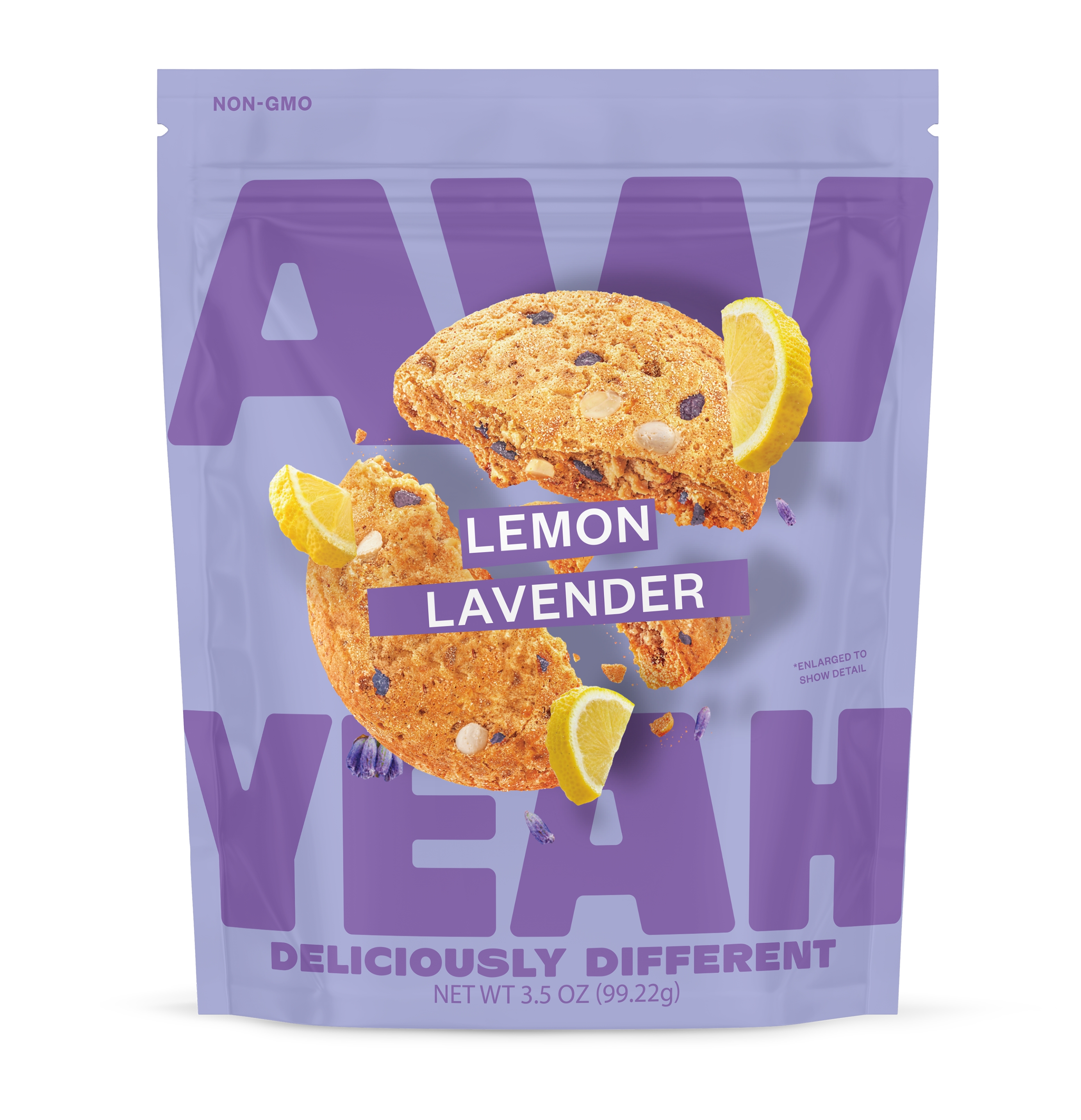 NEW! Lemon Lavender (3-Pack of 3.5 oz Bags) – Aw Yeah Snacks